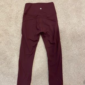 Women’s Maroon Lulu Lemon Leggings